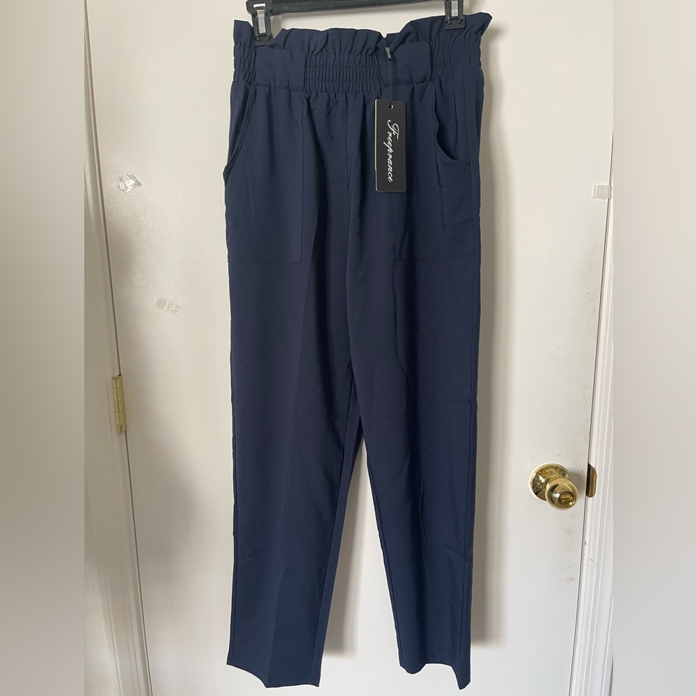 NWT Free Women’s Dark Blue High-rise Pants Size M